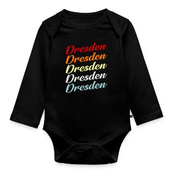 Dresden - Organic Longsleeve Baby Bodysuit - black - Front