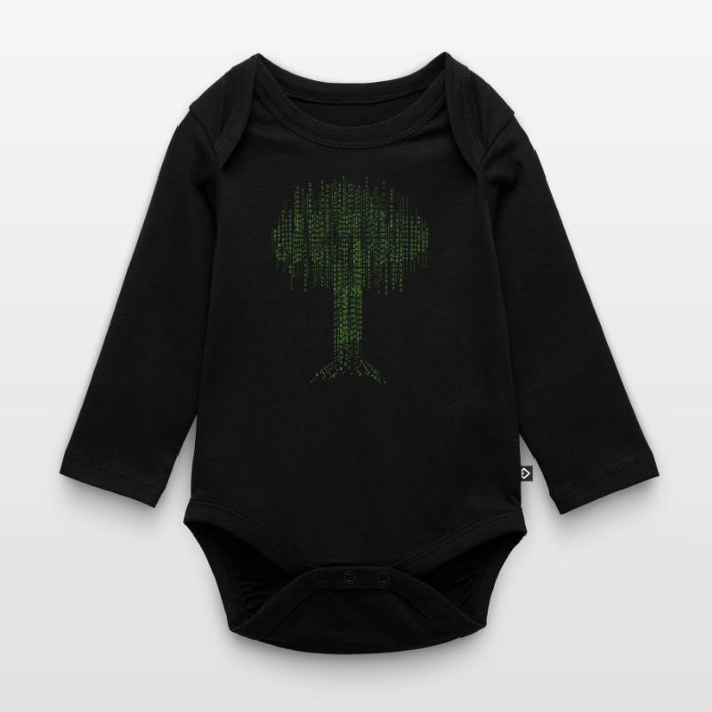 Binary Tree Coding Computer Programmer Developers Organic Longsleeve Baby Bodysuit