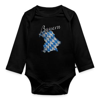 Bayern - Baby Bio-Langarm-Body - Schwarz - Vorne