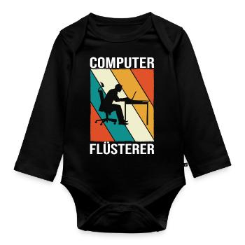 Programmierer Informatiker Informatik - Baby Bio-Langarm-Body - Schwarz - Vorne