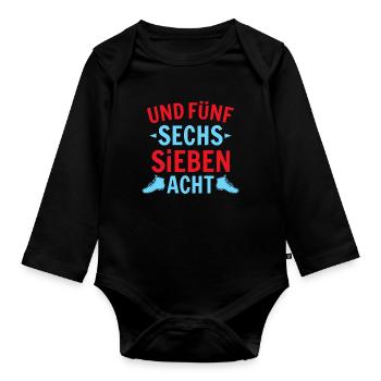 Funkengarde Und 5 6 7 8 Gardetänzerin Gardetanz - Baby Bio-Langarm-Body - Schwarz - Vorne