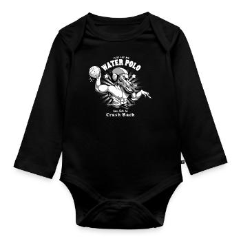 Water-polo Alligator - Body Bébé bio manches longues - noir - Devant