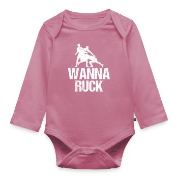 Rugby - Baby Bio-Langarm-Body - Mauve - Vorne