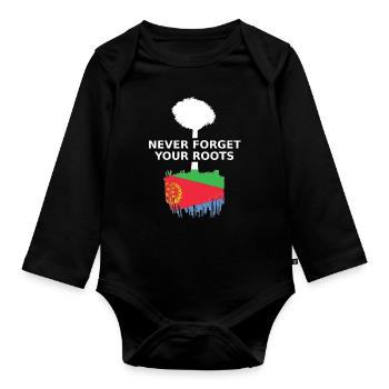 Eritrea Roots - Baby Bio-Langarm-Body - Schwarz - Vorne