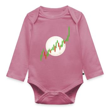 Blockchain Crypto Trading Échange de devises - Body Bébé bio manches longues - mauve - Devant
