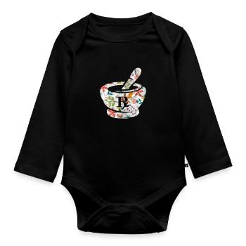 Apotheke - Baby Bio-Langarm-Body - Schwarz - Vorne
