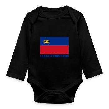 Liechtenstein - Baby Bio-Langarm-Body - Schwarz - Vorne