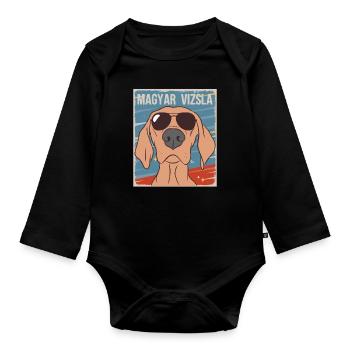 Magyar Vizsla Dog Dog Owner Gift - Organic Longsleeve Baby Bodysuit - black - Front