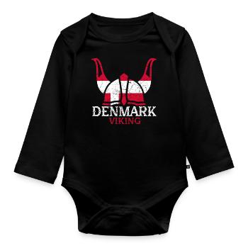 Vikings du Danemark - Body Bébé bio manches longues - noir - Devant
