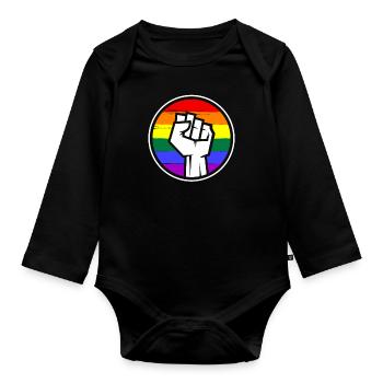 Les personnes LGBT - Body Bébé bio manches longues - noir - Devant
