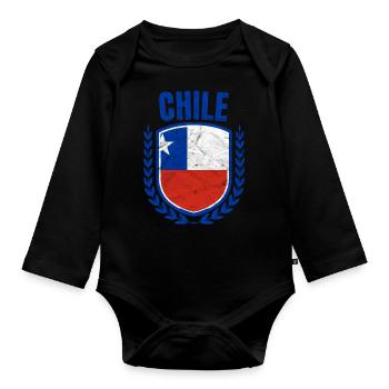 Chile - Baby Bio-Langarm-Body - Schwarz - Vorne