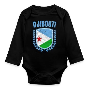 Dschibuti - Baby Bio-Langarm-Body - Schwarz - Vorne