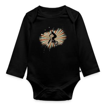 BMX - Body Bébé bio manches longues - noir - Devant