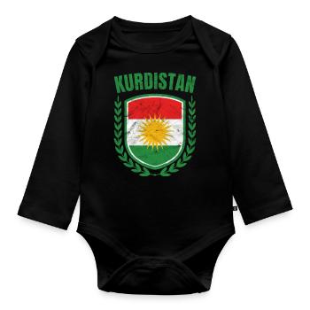 Kurdistan - Body Bébé bio manches longues - noir - Devant