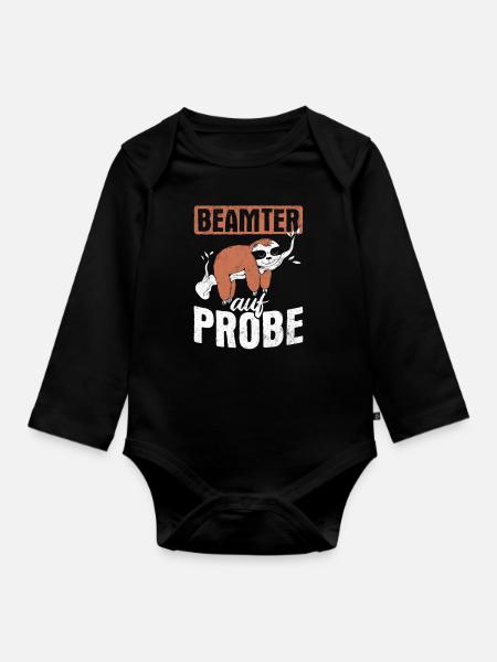 Beamter Beamte - Baby Bio-Langarm-Body - Schwarz