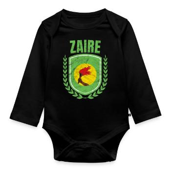 Zaire - Baby Bio-Langarm-Body - Schwarz - Vorne
