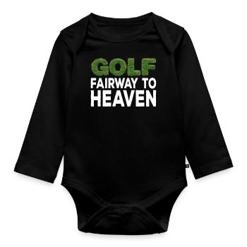 Golf Fairway au Paradis | Dictons de golf drôles - Body Bébé bio manches longues - noir - Devant