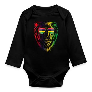 Mauritius - Baby Bio-Langarm-Body - Schwarz - Vorne