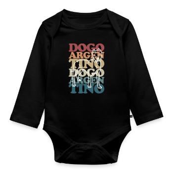 Dogo Argentino Grand Cadeau Danois - Body Bébé bio manches longues - noir - Devant