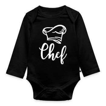 Chef Koch Küchenchef - Organic Longsleeve Baby Bodysuit - black - Front
