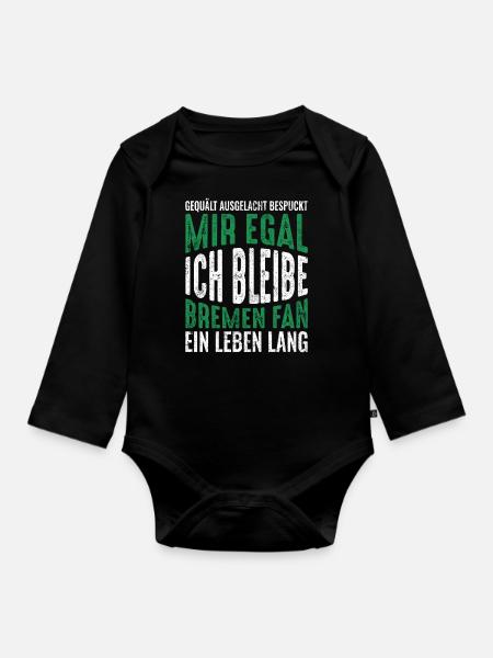 Bremen | Bremen Fan - Baby Bio-Langarm-Body - Schwarz