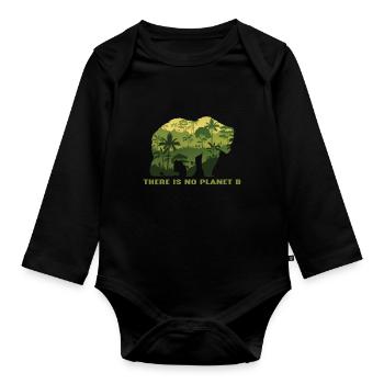 Sustainability - Organic Longsleeve Baby Bodysuit - black - Front