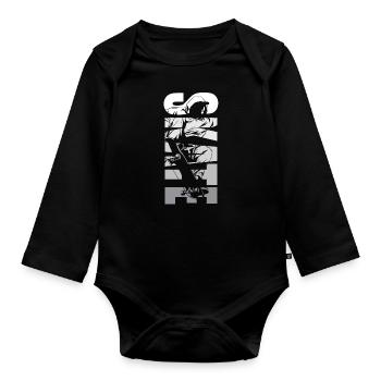 Skate Skater Skateboard - Organic Longsleeve Baby Bodysuit - black - Front