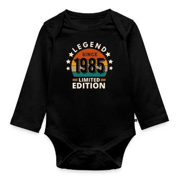 LÉGENDE 1985 MILLÉSIME 1985 - Body Bébé bio manches longues - noir - Devant