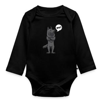 Groenendael Chien Berger Belge Têtu - Body Bébé bio manches longues - noir - Devant