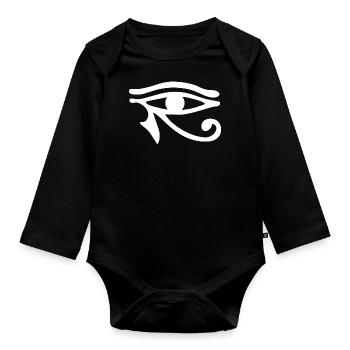 Symbole égyptien - Eye Of Horus 2 - Body Bébé bio manches longues - noir - Devant