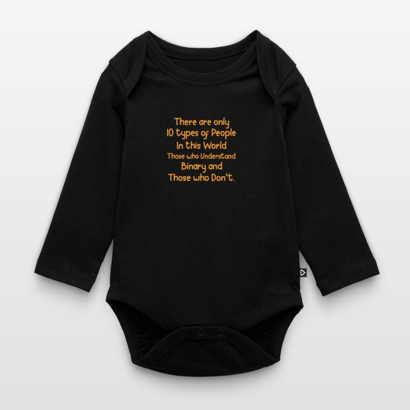 Programmeur de code binaire Cadeau de codeur Body Bébé bio manches longues