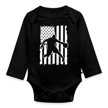 Basketball Basketball Basketball Team - Organic Longsleeve Baby Bodysuit - black - Front