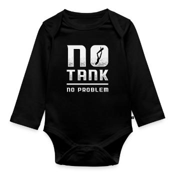 Freitaucher Freitauchen Apnoe Tauchen Geschenkidee - Baby Bio-Langarm-Body - Schwarz - Vorne