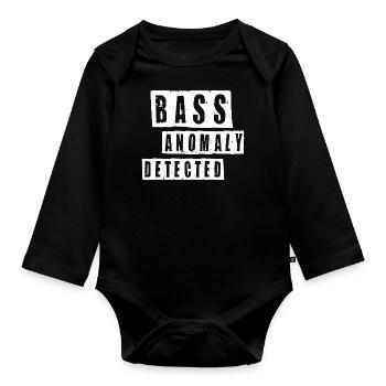 Anomalie de basse détectée | Dictons de basse drôles - Body Bébé bio manches longues - noir - Devant
