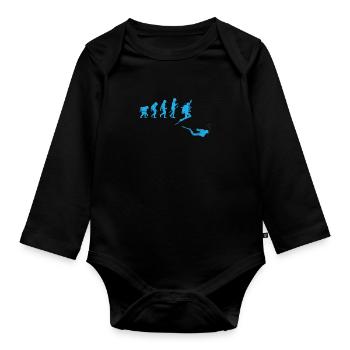 Taucher Evolution - Baby Bio-Langarm-Body - Schwarz - Vorne