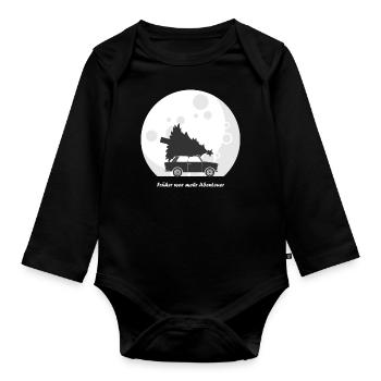Früher war mehr Abenteuer (Trabi-Edition) - Baby Bio-Langarm-Body - Schwarz - Vorne