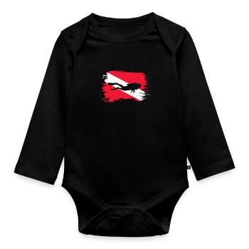 Plongeurs Plongée Mer Vacances Plongée Cadeau - Body Bébé bio manches longues - noir - Devant