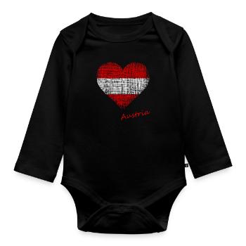 Österreich Austria österreich austria - Baby Bio-Langarm-Body - Schwarz - Vorne