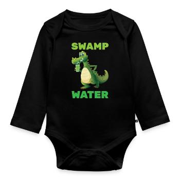 Alligator - Baby Bio-Langarm-Body - Schwarz - Vorne