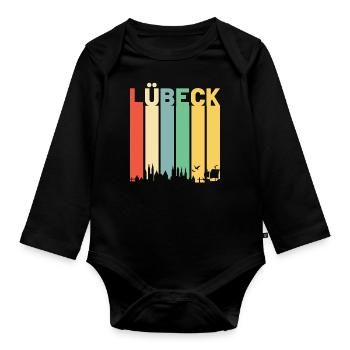 Lübeck - Baby Bio-Langarm-Body - Schwarz - Vorne