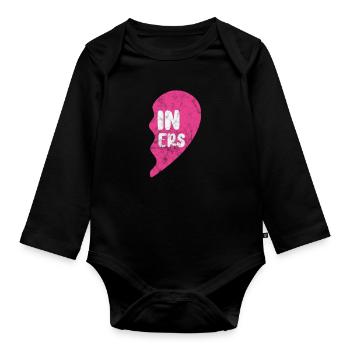 Sœur jumelle - Body Bébé bio manches longues - noir - Devant