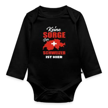 Schweizer - Baby Bio-Langarm-Body - Schwarz - Vorne