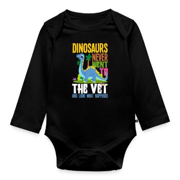 Lustiges Veterinär Tierarzt Tierärztin Geschenk - Baby Bio-Langarm-Body - Schwarz - Vorne