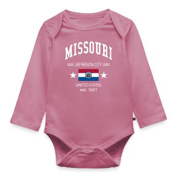 Missouri - Organic Longsleeve Baby Bodysuit - mauve - Front