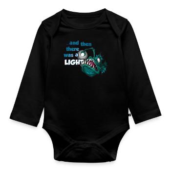 Frogfish Lantern Angler Deep Sea Dicton Comic - Body Bébé bio manches longues - noir - Devant