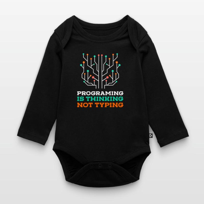 Programmeur Coder Nerd Body Bébé bio manches longues