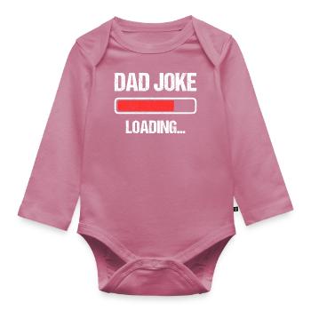 Papa Witz Loading I - Baby Bio-Langarm-Body - Mauve - Vorne