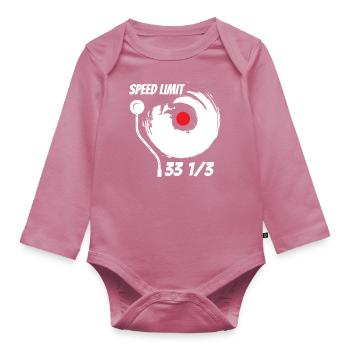 Le vinyle attire la musique audiophile - Body Bébé bio manches longues - mauve - Devant