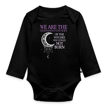 Nous sommes les petites-filles des sorcières - Body Bébé bio manches longues - noir - Devant