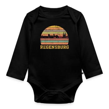 Regensburg - Baby Bio-Langarm-Body - Schwarz - Vorne